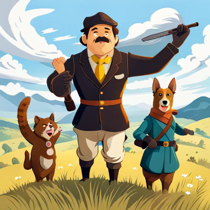 Bonk, Alpha, and Missy waving goodbye to the poachers