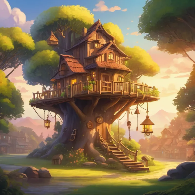 Celebrating the completion of the treehouse with the village.