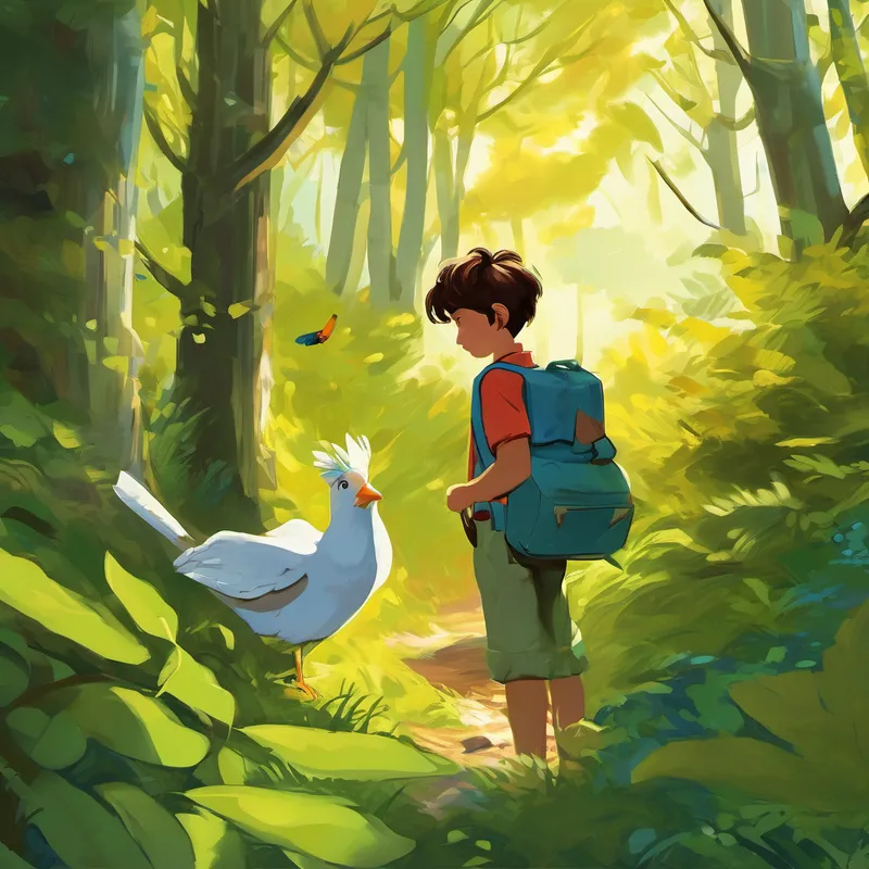 One sunny day, as Charlie made his way into the forest, he heard a soft rustling sound coming from behind a bush. Curiosity overwhelmed him, and with his heart pounding, he carefully peeked through the leaves. To his astonishment, he discovered a tiny, injured bird with a broken wing. "Oh no!" exclaimed Charlie in a worried voice, "I must help you!"