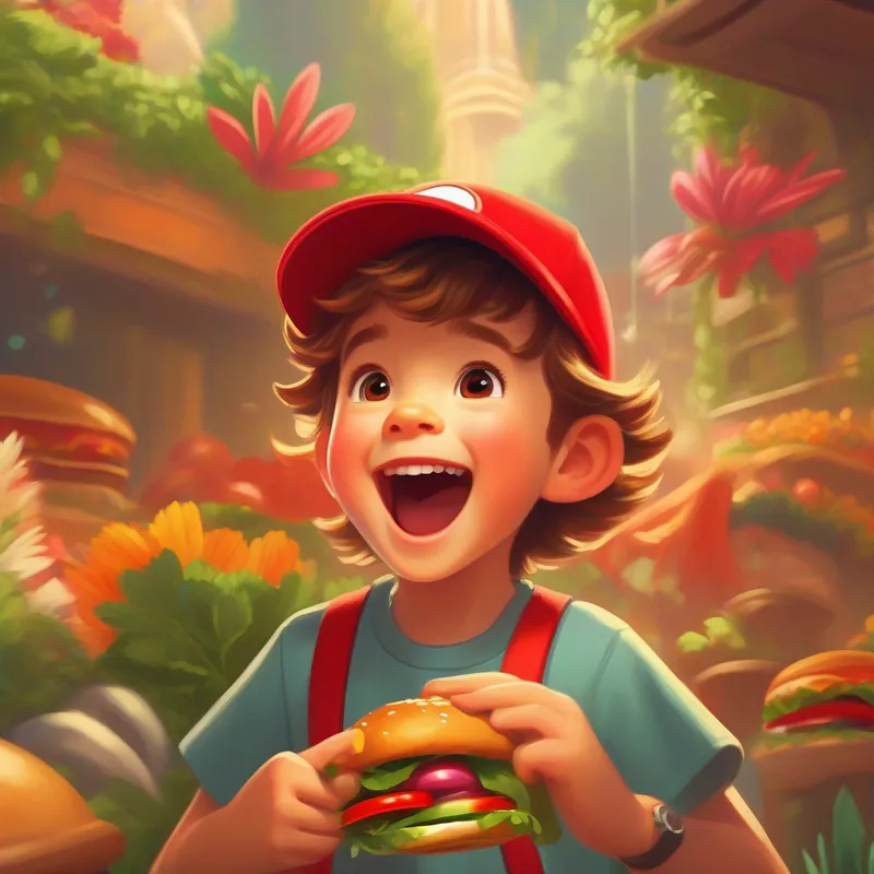 Excited and energetic, Tommy always wears his favorite red cap. praising fast food and Kind and sincere, Sophie adorns her hair with a pretty flower clip. appreciating homemade meals