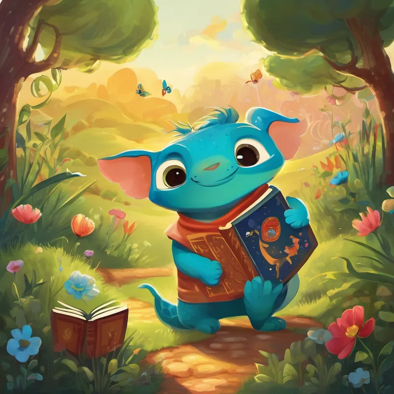 Once upon a time, in a magical land called Sillyville, there lived a little creature named Dibbly Doo. Dibbly Doo was a happy and curious little creature who loved exploring and learning new things. However, there was one thing in Sillyville that Dibbly Doo didn't quite understand - the concept of opposites. One sunny day, while Dibbly Doo was playing in the fields, he stumbled upon a book called "The Opposite Adventure". Intrigued, he opened the book and discovered that it was all about opposites. Dibbly Doo was both excited and confused. His little mind started whirling with questions about how opposites worked.