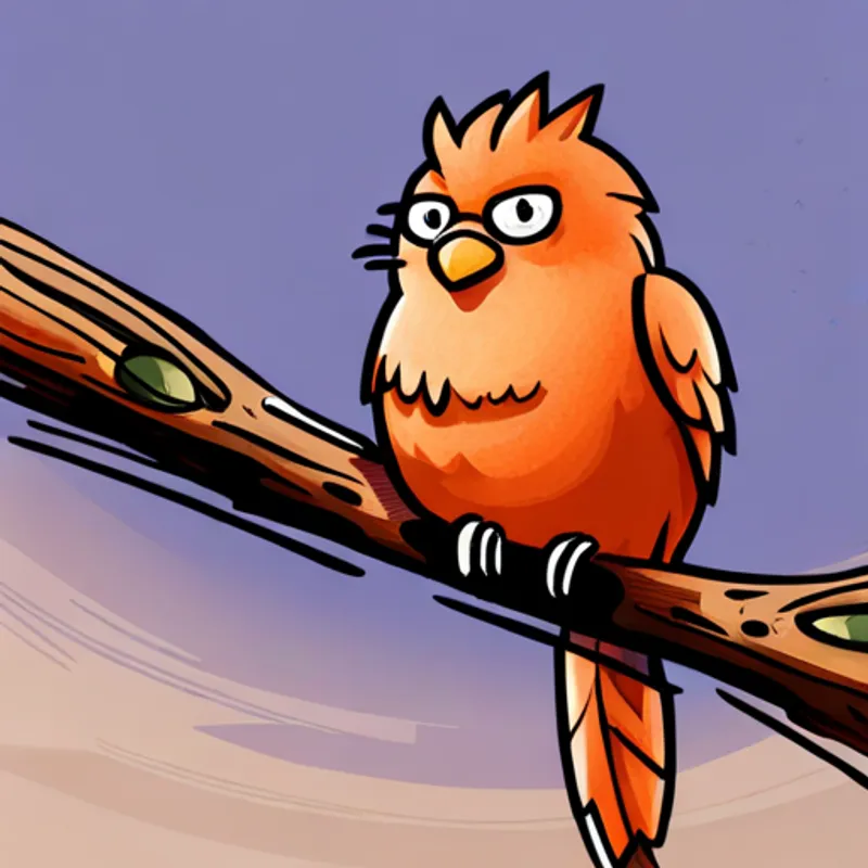 Brown Brown feathers and wise-looking eyes. perched on a branch