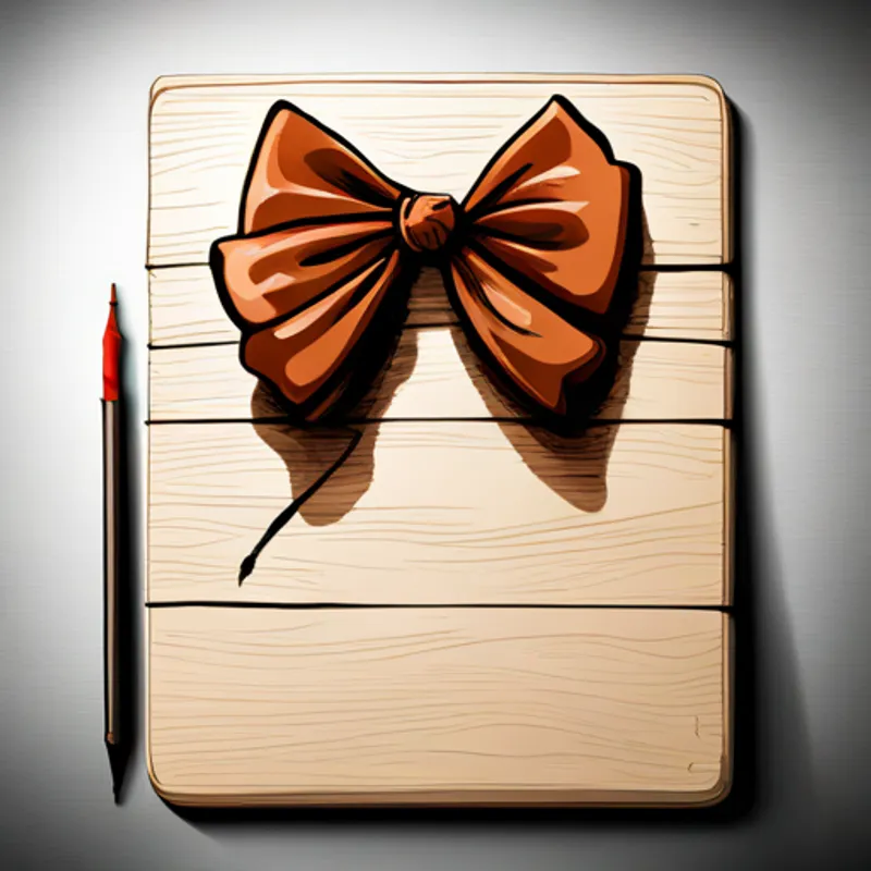 Brown Brown wood with strings and a bow. with a bow