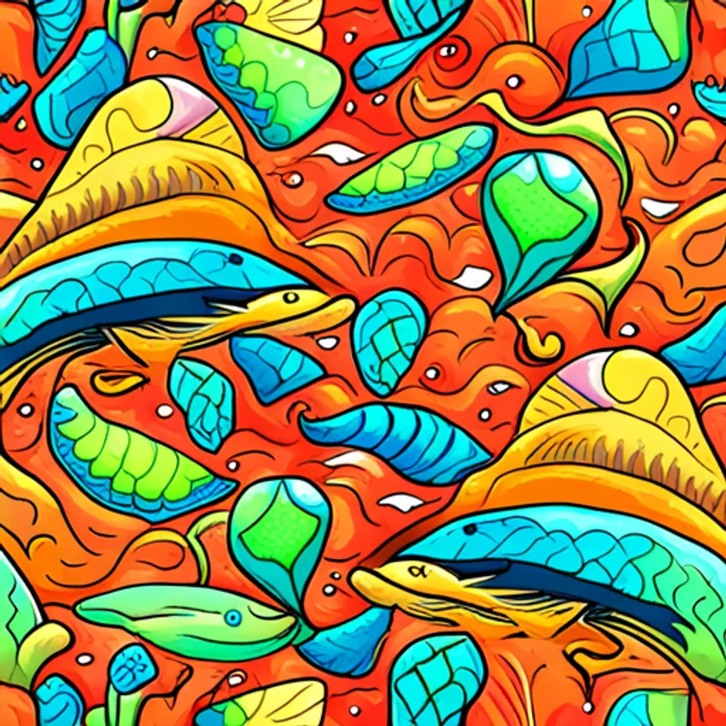 Colorful Colorful scales and fins, swimming gracefully. swimming among coral reefs