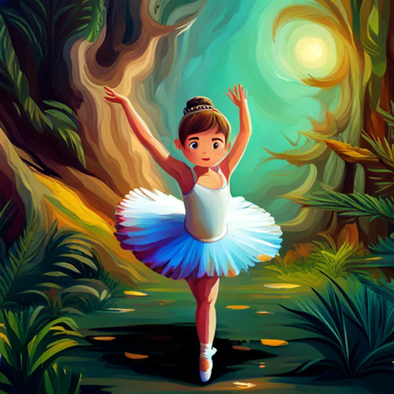 Una pequeña Pequeña criatura bailarina con alas coloridas y brillantes. con alas coloridas y brillantes