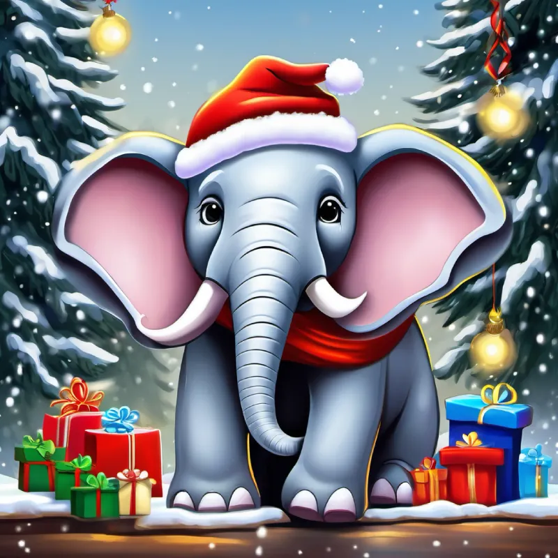 Elefante grande, piel gris, ojos brillantes y alegres sintiéndose enfermo, a punto de vomitar.