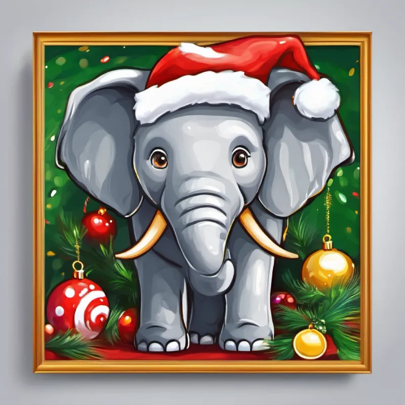 Elefante grande, piel gris, ojos brillantes y alegres vomitando los excesos de comida.