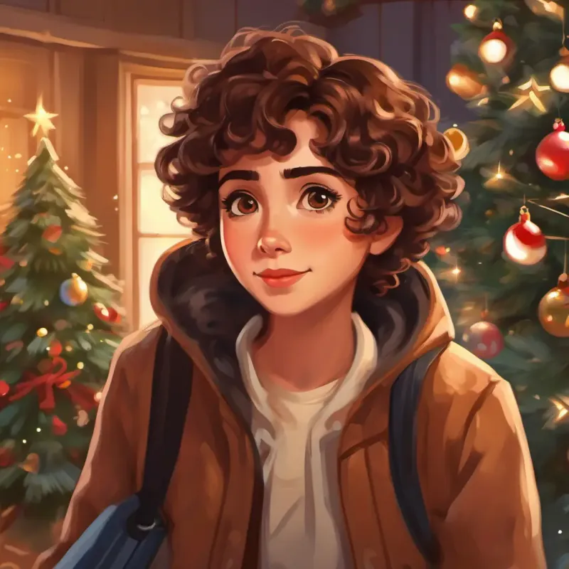 Short, curly brown hair, big brown eyes, light brown skin arrives home in a bad mood.