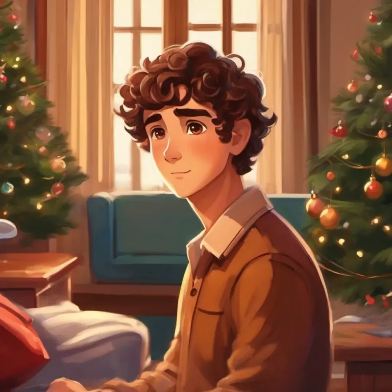 Short, curly brown hair, big brown eyes, light brown skin's dad advises him to go to his room to calm down.