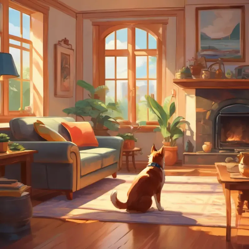 Brother mentioning final details, reminding about pet, living room