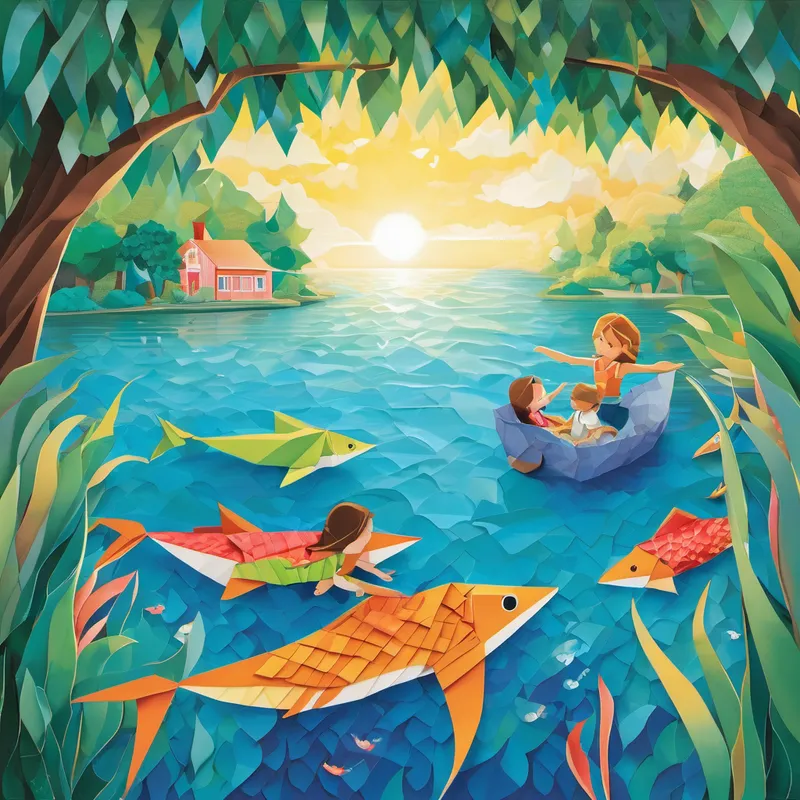 Once upon a time, in a little town by the sea, lived a girl named Delilah. Delilah was a curious and imaginative 8-year-old with a mischievous little brother named Sawyer. Sawyer loved swimming more than anything else in the whole wide world. He dreamed of becoming a mermaid and exploring the deep blue ocean. One sunny day, Delilah and Sawyer went to visit their grandpa's house. Grandpa had a magnificent backyard with a sparkling swimming pool, perfect for splashing and playing. Delilah and Sawyer couldn't contain their excitement.