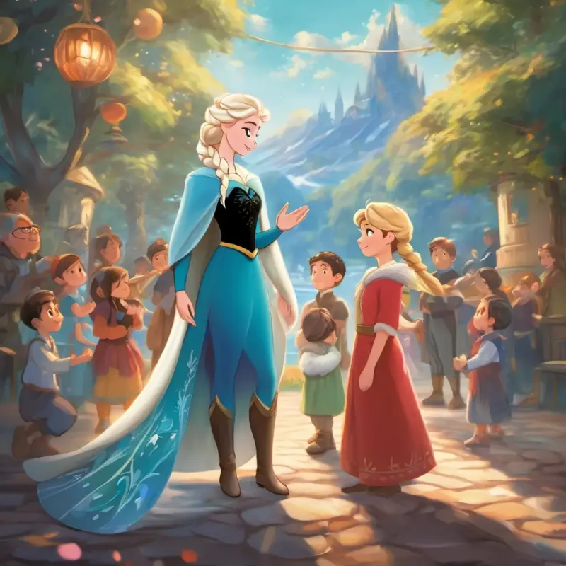 Elsa meeting the characters - Melody, Rhythm, Harmony, and others