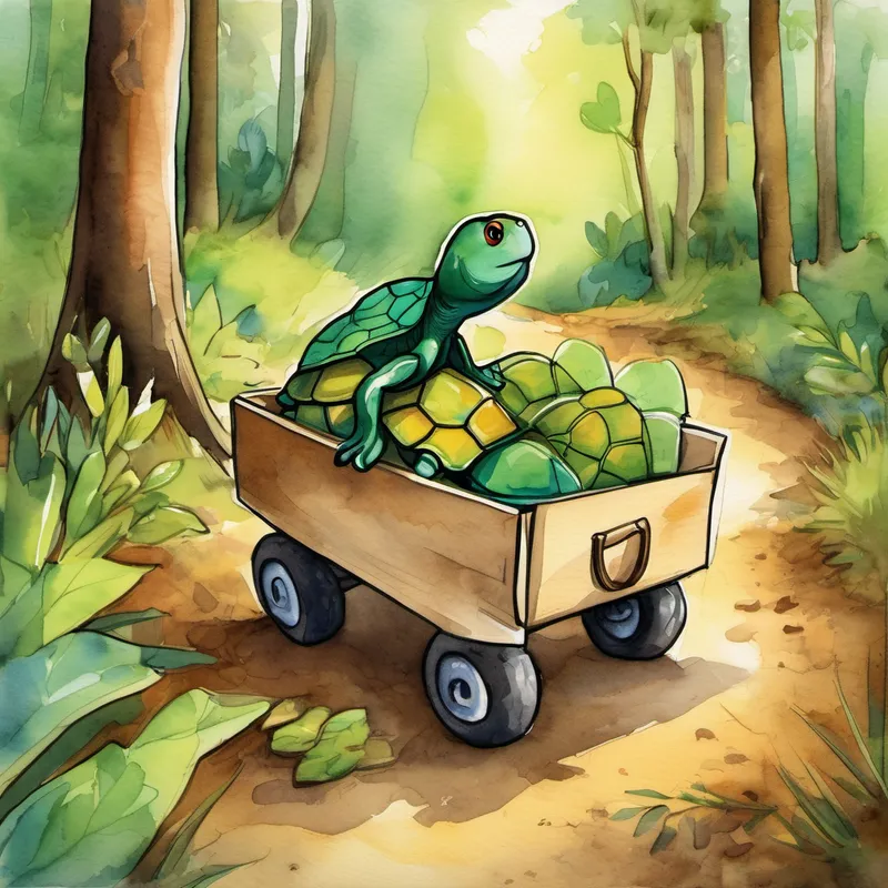 Once upon a time, in a faraway land, there lived a mischievous bandit named Benny. Benny was known for his quick feet and clever tricks. He roamed the land, taking shiny treasures from those who had too much and sharing them with those who had too little. But there was something special about Benny - he had a heart full of empathy. One day, as Benny was walking through a dense forest, he stumbled upon a box full of tiny, adorable turtles. Curious and excited, he decided to take them with him on his adventures. Little did Benny know, these turtles were about to lead him on a grand journey of empathy and kindness.