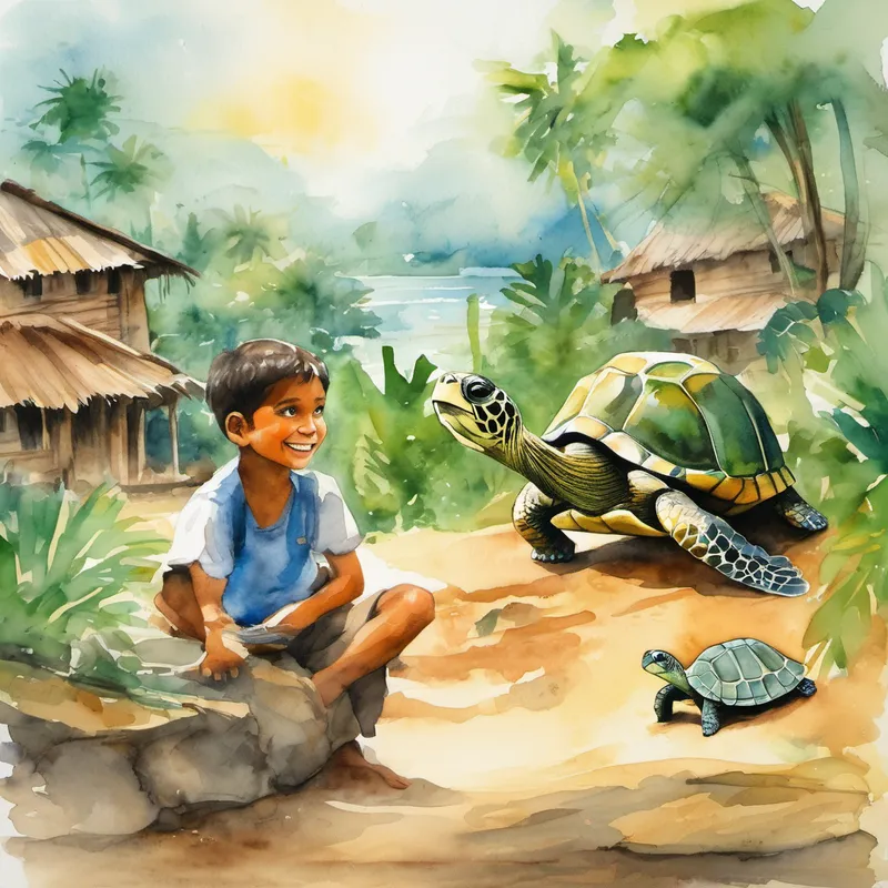 From that day forward, Benny and the turtles were cherished by the villagers. And whenever someone visited the village, they would hear the story of how a bandit with a heart full of empathy helped rebuild a broken community and brought joy back into their lives. And so, dear little one, never forget the power of empathy. Just like Benny, you too can make a difference in the world, one kind act at a time.