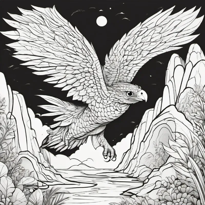 scaly, huge wings, fierce eyes gives riddle, cave