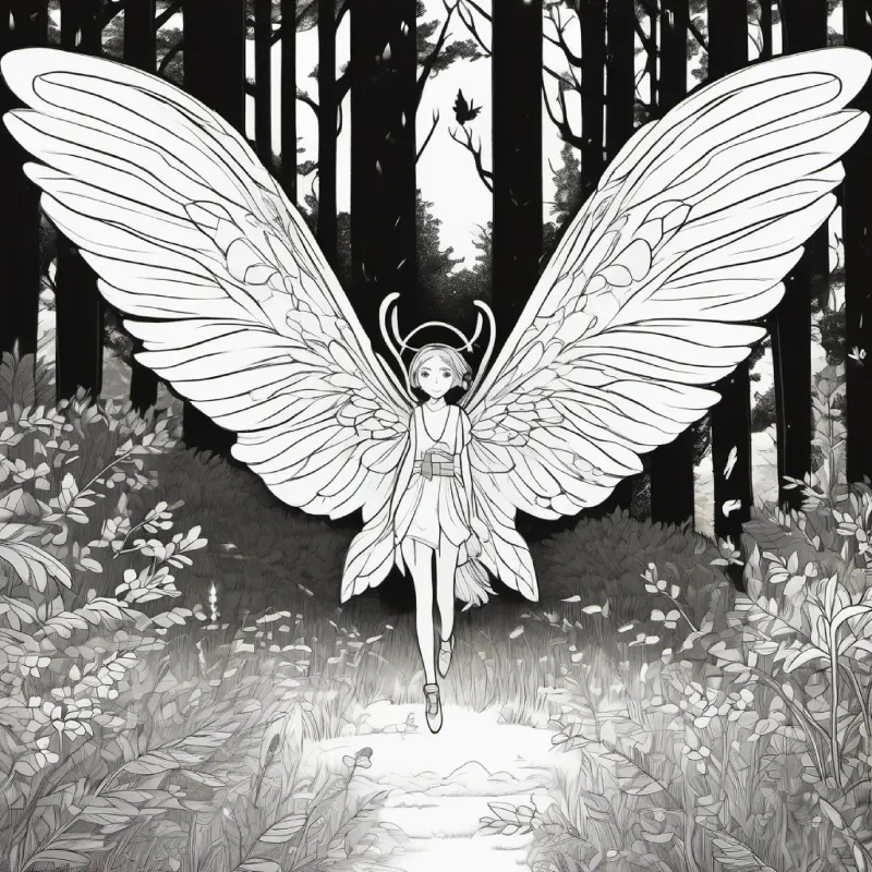 glowing, translucent wings, tiny features thanks, promises to take home, forest