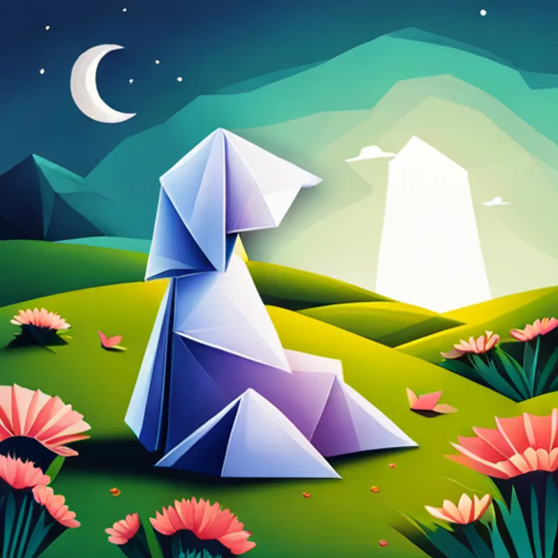 Lily sitting and talking gently near Ghost's house