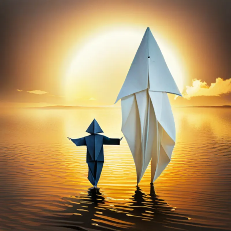 Ghost and Lily waving goodbye, feeling happy and connected