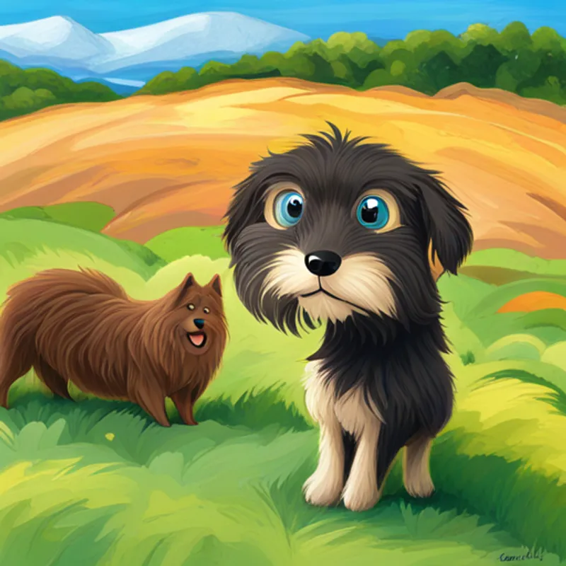 Benny, ein süßer Hund mit braunem Fell