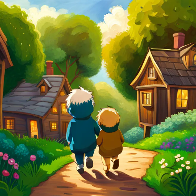 Benny und Oliver auf dem Weg nach Hause