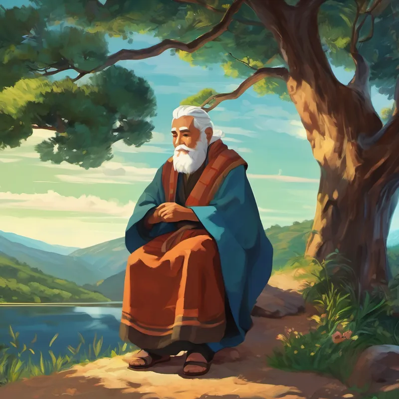 "Long ago," began Miguel's grandmother, "there was an ancient being in our village called El Viejo. He was a wise old man who knew everything about everyone. He had a long white beard that reached his feet and wore a robe adorned with stars. El Viejo lived high up in the mountains, where the air was pure, and the trees whispered secret messages." Miguel's eyes widened with curiosity, and he asked, "But why did everyone seek El Viejo's wisdom, abuela?"