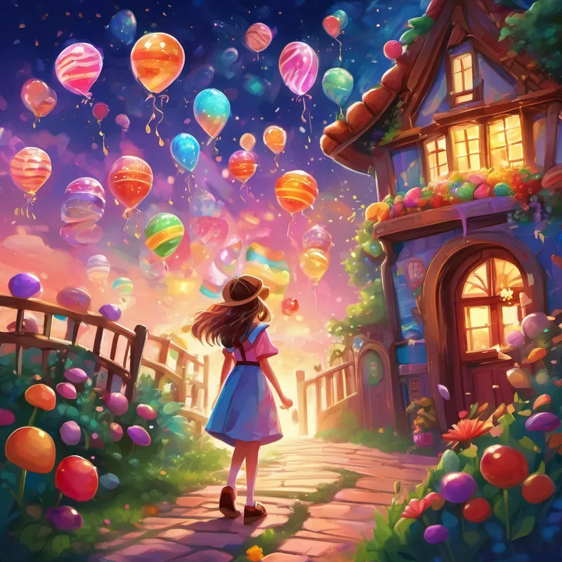 With the Sour Candy Witch's spell broken, the happy magic of Candyland was restored. Colorful fireworks lit up the sky, raining down delicious candies for everyone to enjoy. Alice bid farewell to her newfound friends, knowing that she had made a difference in their lives. As she returned through the magical door to her own world, she carried the memories of her adventures and the lessons she had learned.