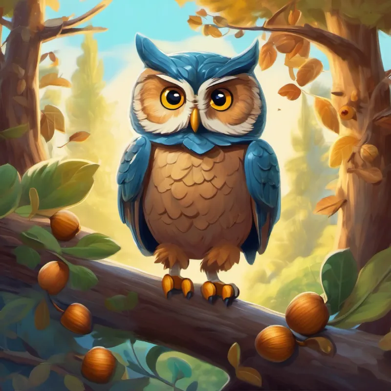 Oliver Owl gives a clue to where the acorn might be.