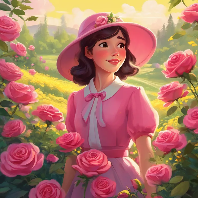 Rosie was the most vibrant rose in the meadow. Her petals were a mix of dazzling pink and soft yellow, and her fragrance attracted all the creatures around. Buzz would visit Rosie every day, and they would talk for hours about their dreams and aspirations.