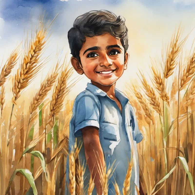 Amir looked at his family and realized that everyone in his household worked hard to contribute, except for him. Feeling inspired, he approached his parents and expressed his desire to help. His parents were delighted to see their son's enthusiasm and decided to teach him the importance of contributing to the family. The next morning, Amir's father took him to the nearby field where they grew an abundance of crops. As they stood amidst the tall golden wheat, his father explained, "Amir, our family relies on these crops for our food and income. It takes hard work and dedication to harvest them."