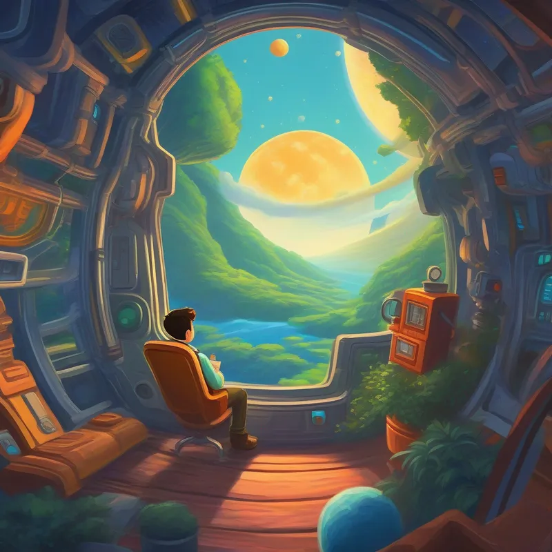 Blank page for the reader to imagine and draw their own space adventure