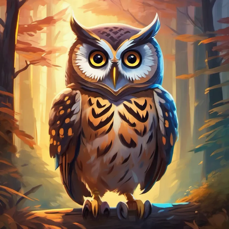 They meet Wise, large owl with big blinking eyes the owl, who warns them about the path ahead.
