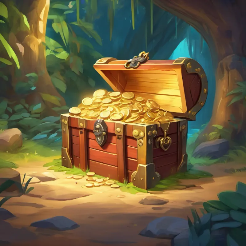 They find a treasure chest with a special map inside.