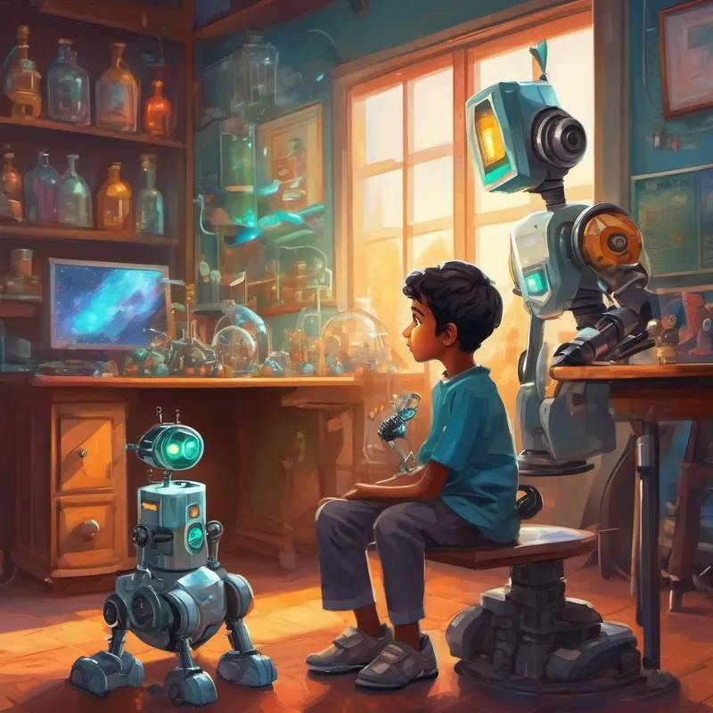 9-year-old Muslim boy with curiosity and passion for science realizes his robots are like family to him