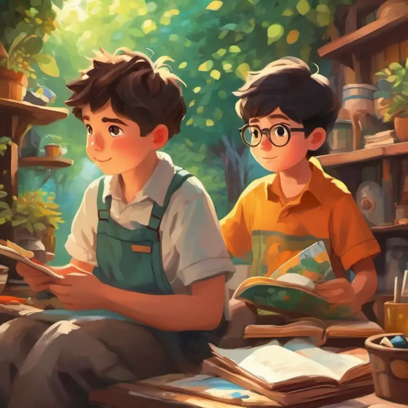 Boys talk about hobbies, discovering common interests.