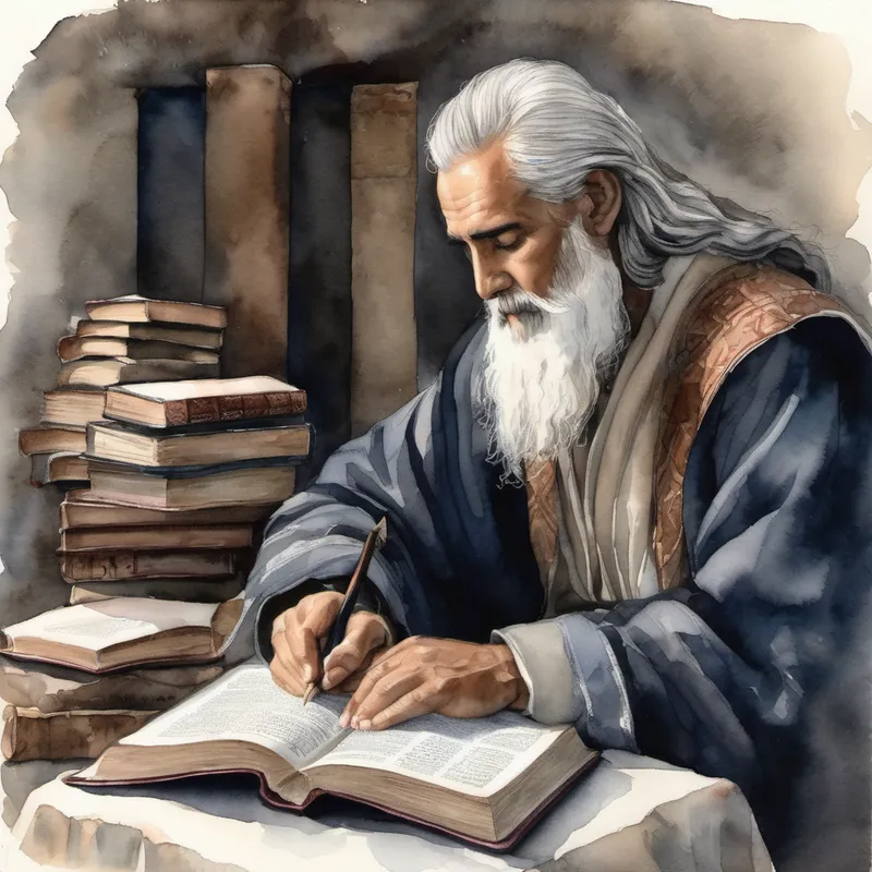 Un hombre con cabello oscuro y ojos amables, viste ropa sencilla y siempre tiene una biblia en la mano. escucha las historias de los demás en el grupo