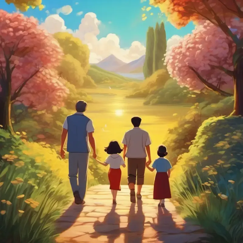 The family thriving together happily ever after