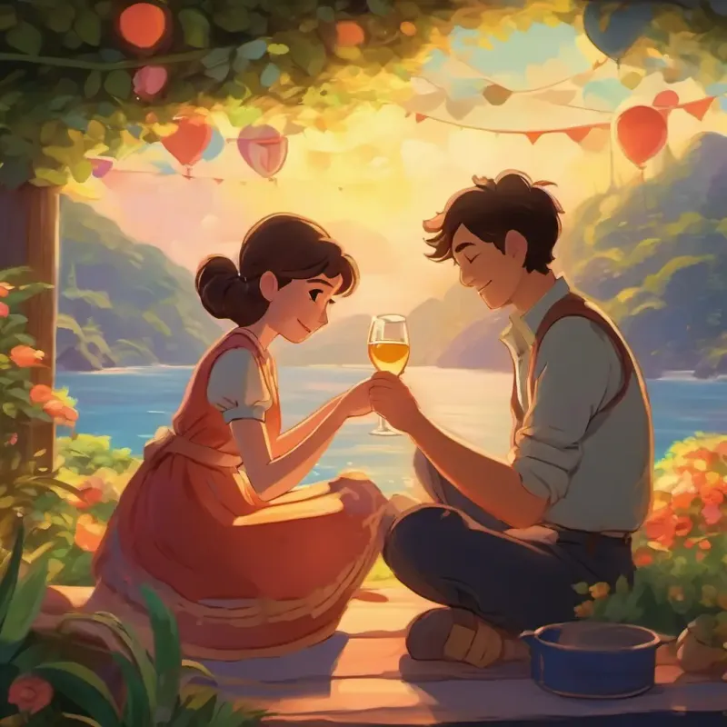 The party winds down with displays of affection and contentment.