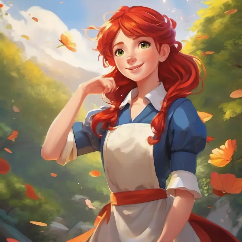 Introduction of the third maid, Red hair, hazel eyes, freckles, energetic and adventurous, as an adventurous and energetic character.