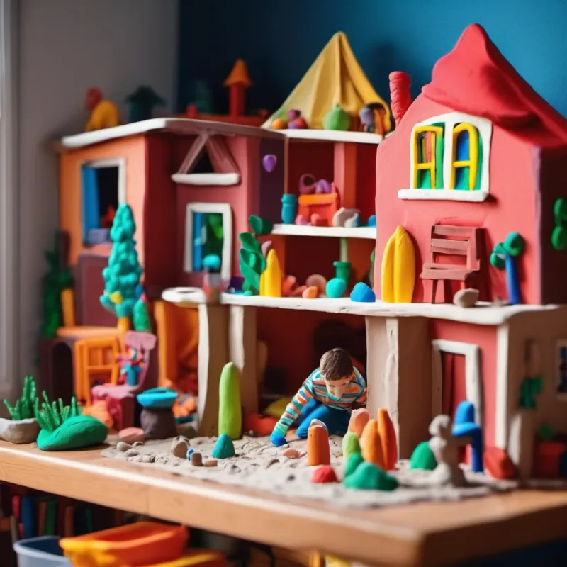 Building creatively in his room