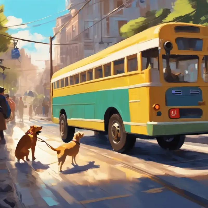 Conflict of catching bus or helping dog