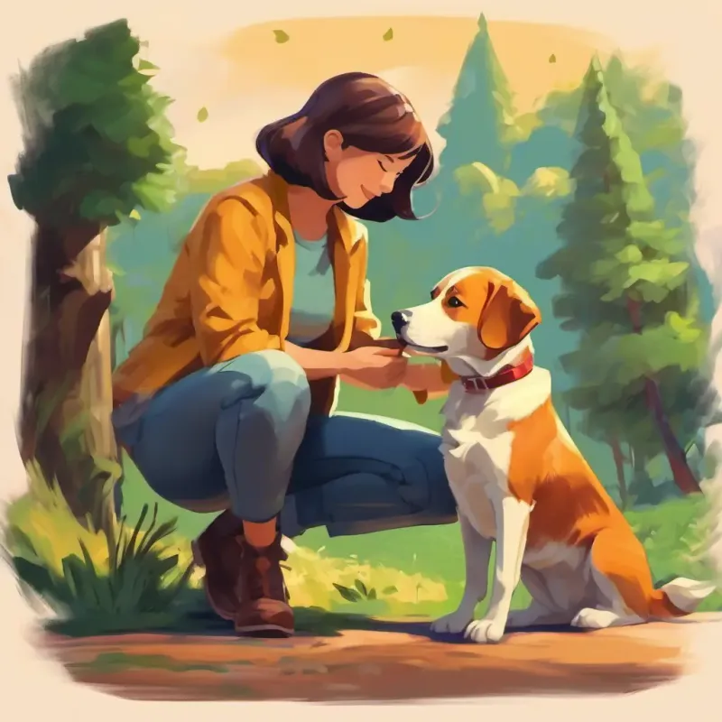 Feeds the dog, gains more trust