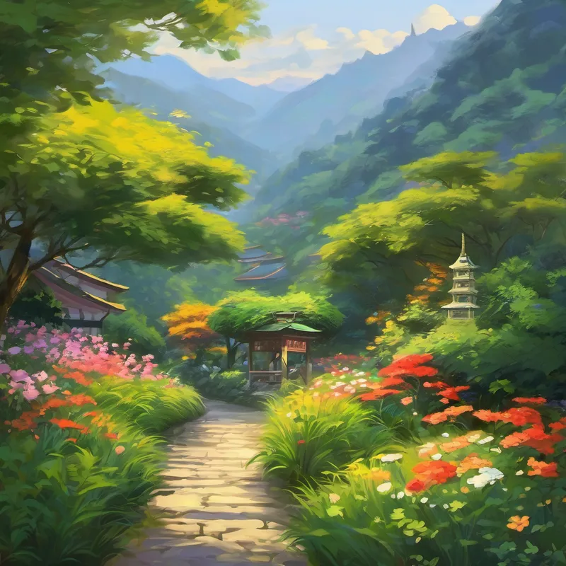 在城堡的花园里,皮肤白皙,眼睛明亮看到了她最喜欢的玫瑰花,她为每一朵都许下了美好的愿望