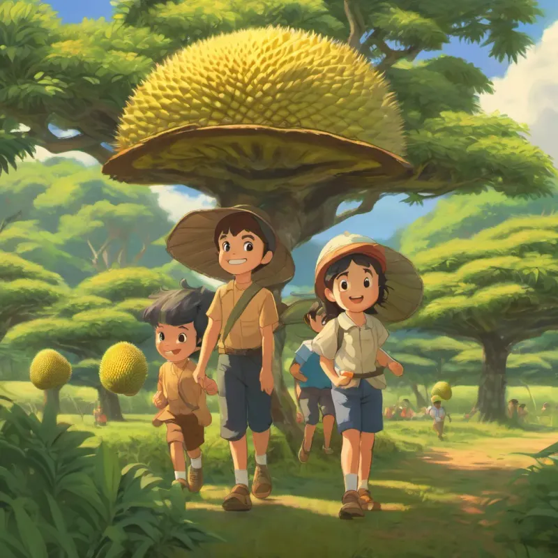 After that, the four siblings worked together to take good care of the durian orchard until it was successful and they lived happily.