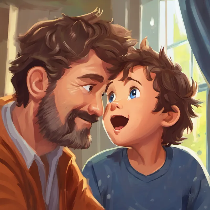 One day, after months of waiting, Darryl looked in the mirror and noticed something amazing - his hair had started to grow! It was short and spiky, but it was there. Darryl couldn't contain his excitement and called his children to see.
Jamie, his son, couldn't believe his eyes. 'Dad, you look so different with hair! I love it!' he exclaimed.
Darryl smiled and ruffled Jamie's hair. 'I'm glad you like it, Jamie. But you know what? No matter how I look, I will always be your dad and love you unconditionally, with or without hair.'