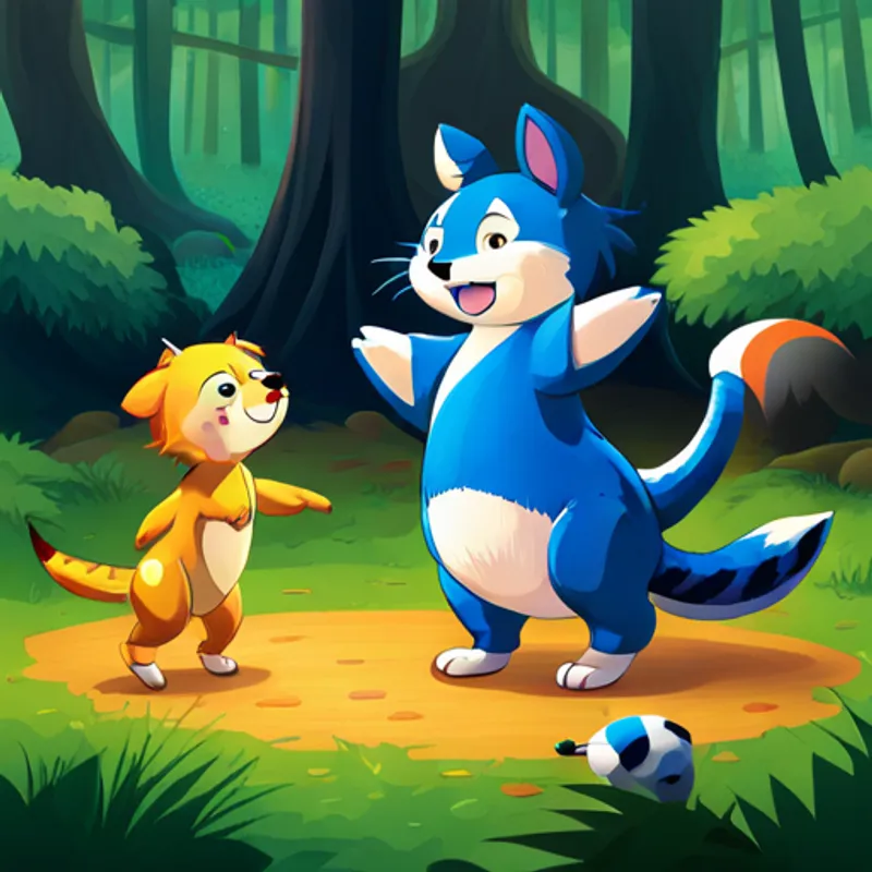 Jiya teaching other animals to dance