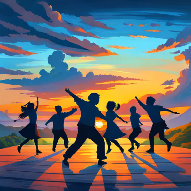 Jiya and his friends dancing together