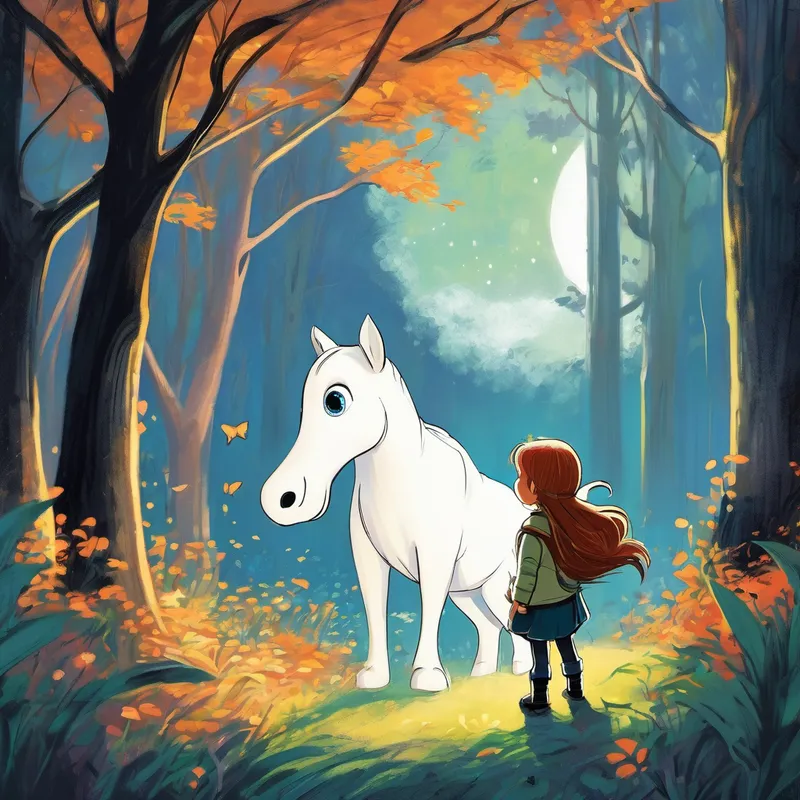 Cotton's eyes sparkled with excitement, but Casper's fear began to creep back up. He watched the family intently, waiting for them to spot him and scream. But something unexpected happened. One little girl, Lily, caught a glimpse of Casper hiding behind the trees. Instead of screaming, Lily's eyes widened in amazement and curiosity. She beckoned Casper to come closer. Hesitant at first, Casper floated closer to the family, his heart pounding in his chest.