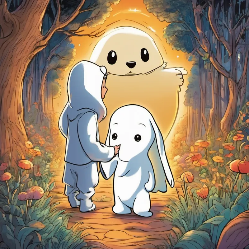 And whenever he returned to his ghost friends, Casper shared his incredible adventure, teaching them about the power of trust, friendship, and the importance of giving humans a chance. From that day on, no ghost was afraid of humans anymore, thanks to little Casper and his brave adventure.