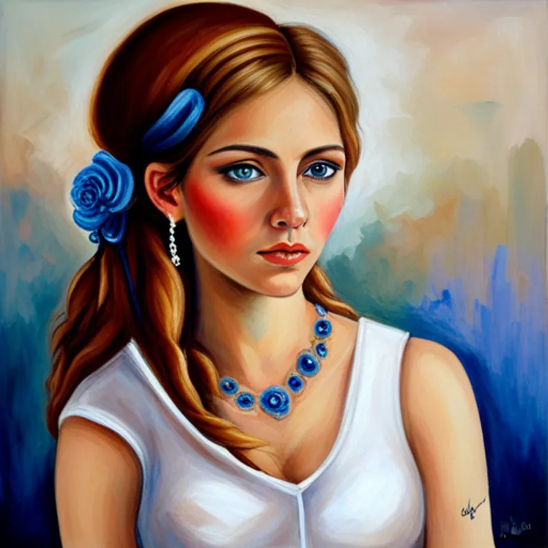 Sara: ojos azules, cabello rubio, vestido elegante y Ana: ojos marrones, cabello oscuro, ropa sencilla valientes asustando al oso con gritos