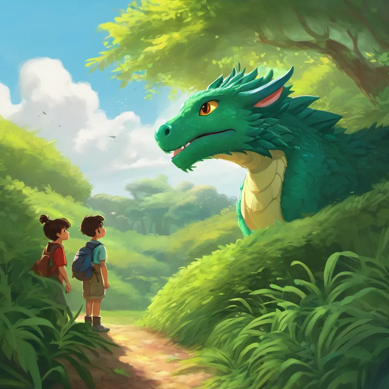 One day, as Alex was bravely battling a fierce dragon, he noticed a curious little creature watching him from behind a bush. It was a small, fluffy creature called a Fluffaloomp. The Fluffaloomp had bright, twinkling eyes and a mischievous smile.  "Who are you, little friend?" Alex asked with a kind voice.